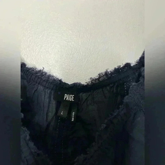 Paige 100% Cotton Off Shoulder Top Size Large - Picture 2 of 3